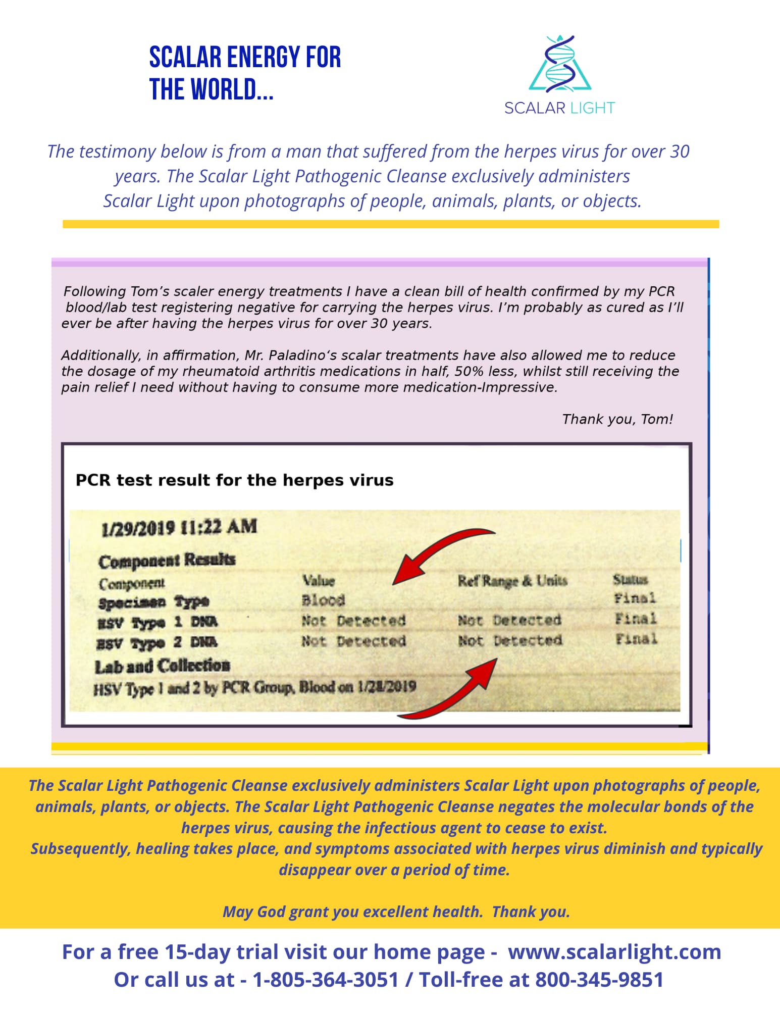 Herpes PCR Test Result