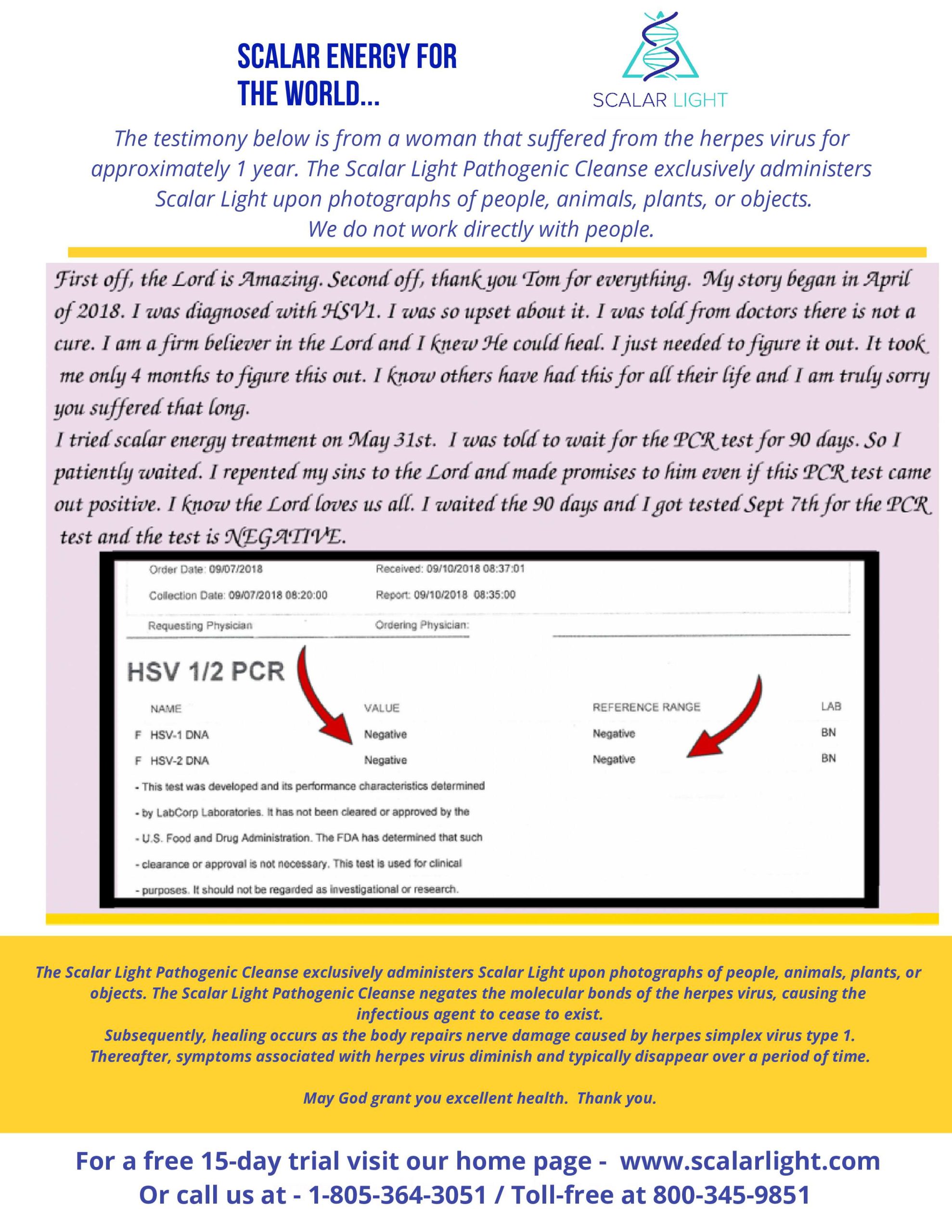 Herpes PCR Test Result