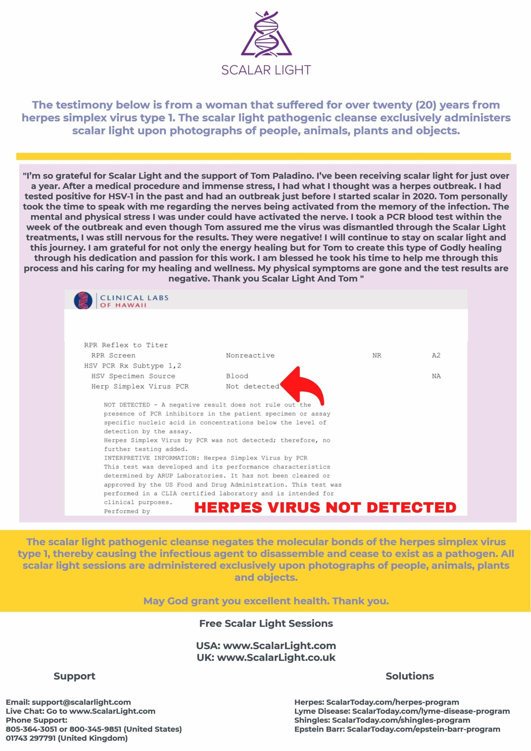 Herpes PCR Test Result